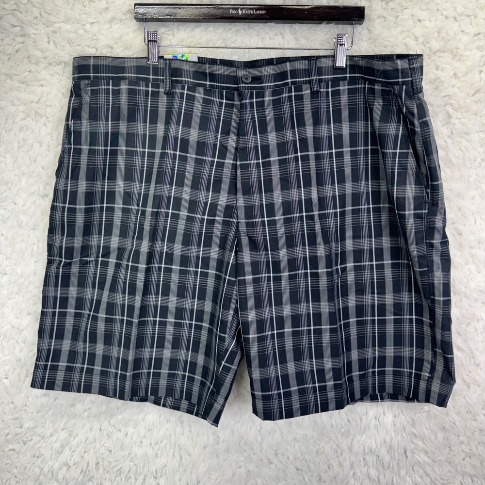Champions Tour Golf Shorts Sz 44 Navy Plaid Performance Wicking Dadcore Lot of 2 - Picture 8 of 11
